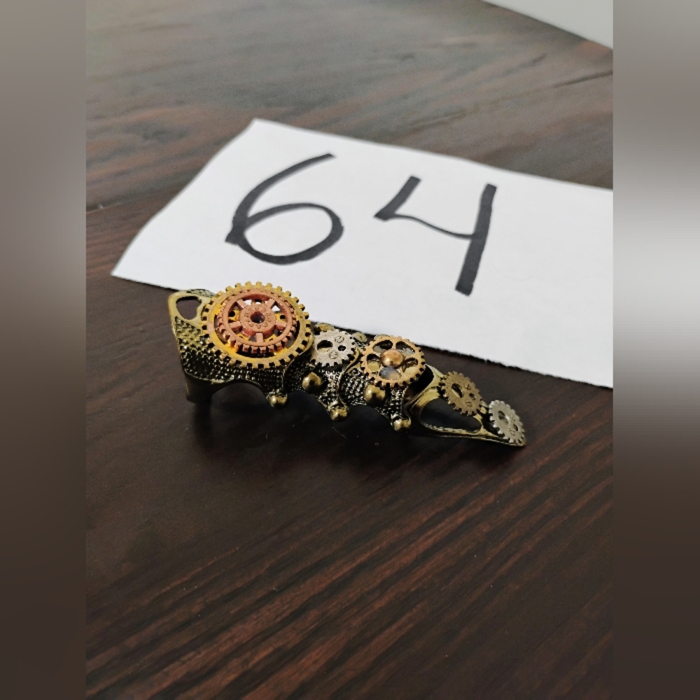 Gothic Steam Punk Gears Ring Women's Slide On Costume Supernatural Spiritual